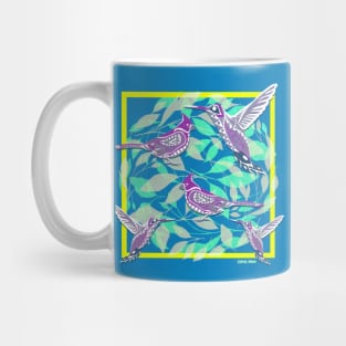 wonderwall of birds in ecopop landscape garden in floral arts Mug